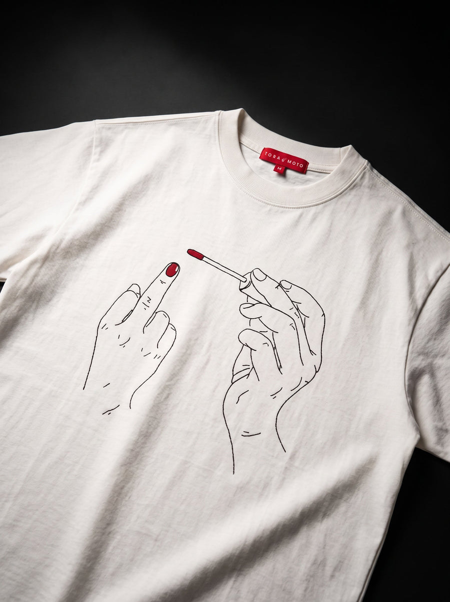 "The Gesture" T-Shirt -Raw White, photo 3