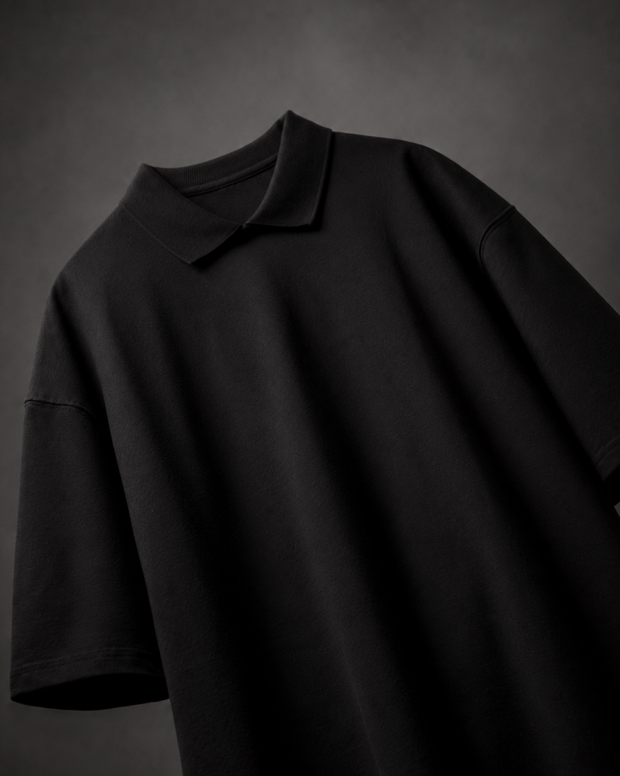 Shapeshift Polo-Obsidian Black [OVERSIZED FIT], photo 3