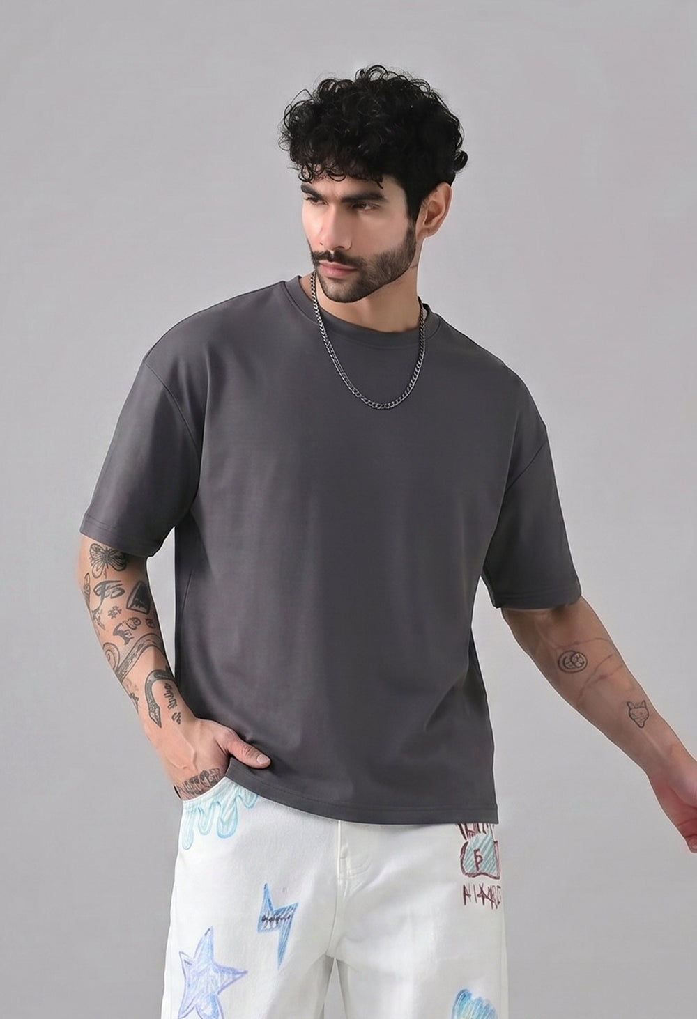 Toramoto Basic Tee- "Noir Grey"