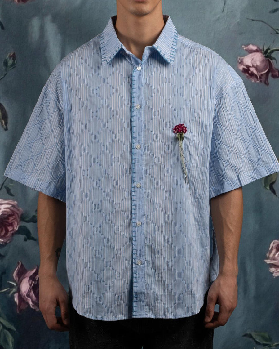 Forbidden Flower Shirt-Rosemist Blue