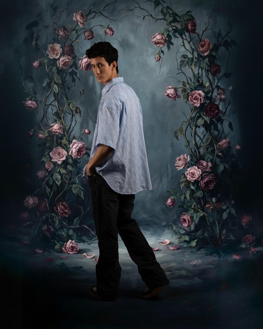 Forbidden Flower Shirt-Rosemist Blue [OVERSIZED FIT], photo 5