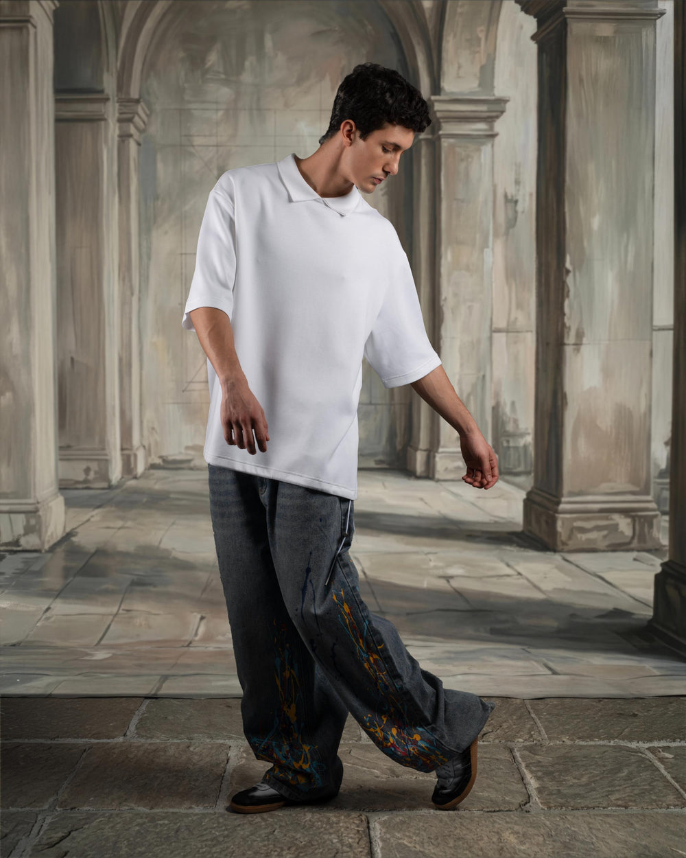 Shapeshift Polo-Studio White [OVERSIZED FIT]