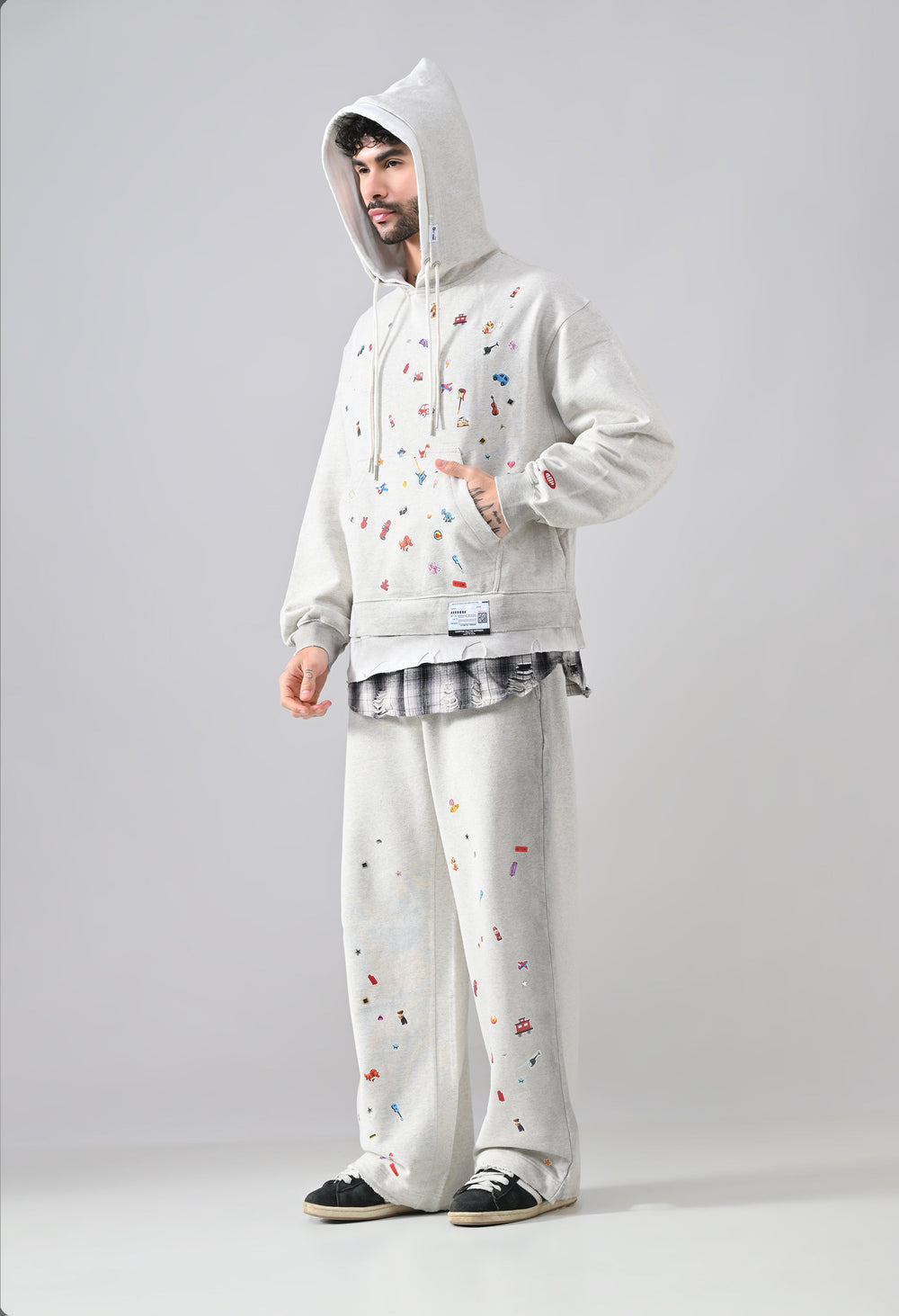Pixel Pop Relaxed Hoodie