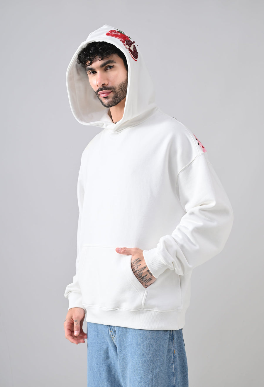 Pom Drip Hoodie White, photo 5