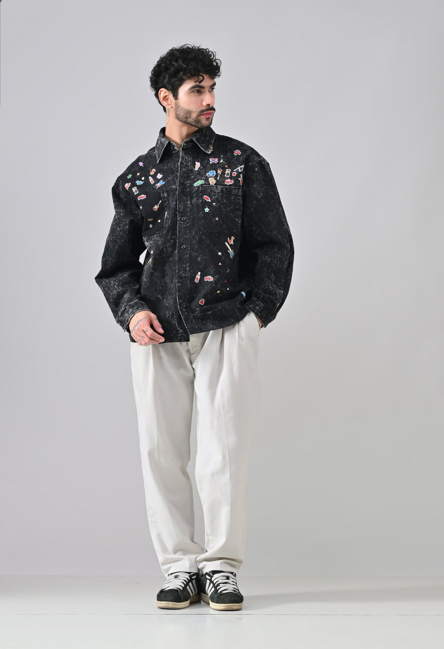 Pixel Pop Denim Shirt, photo 4