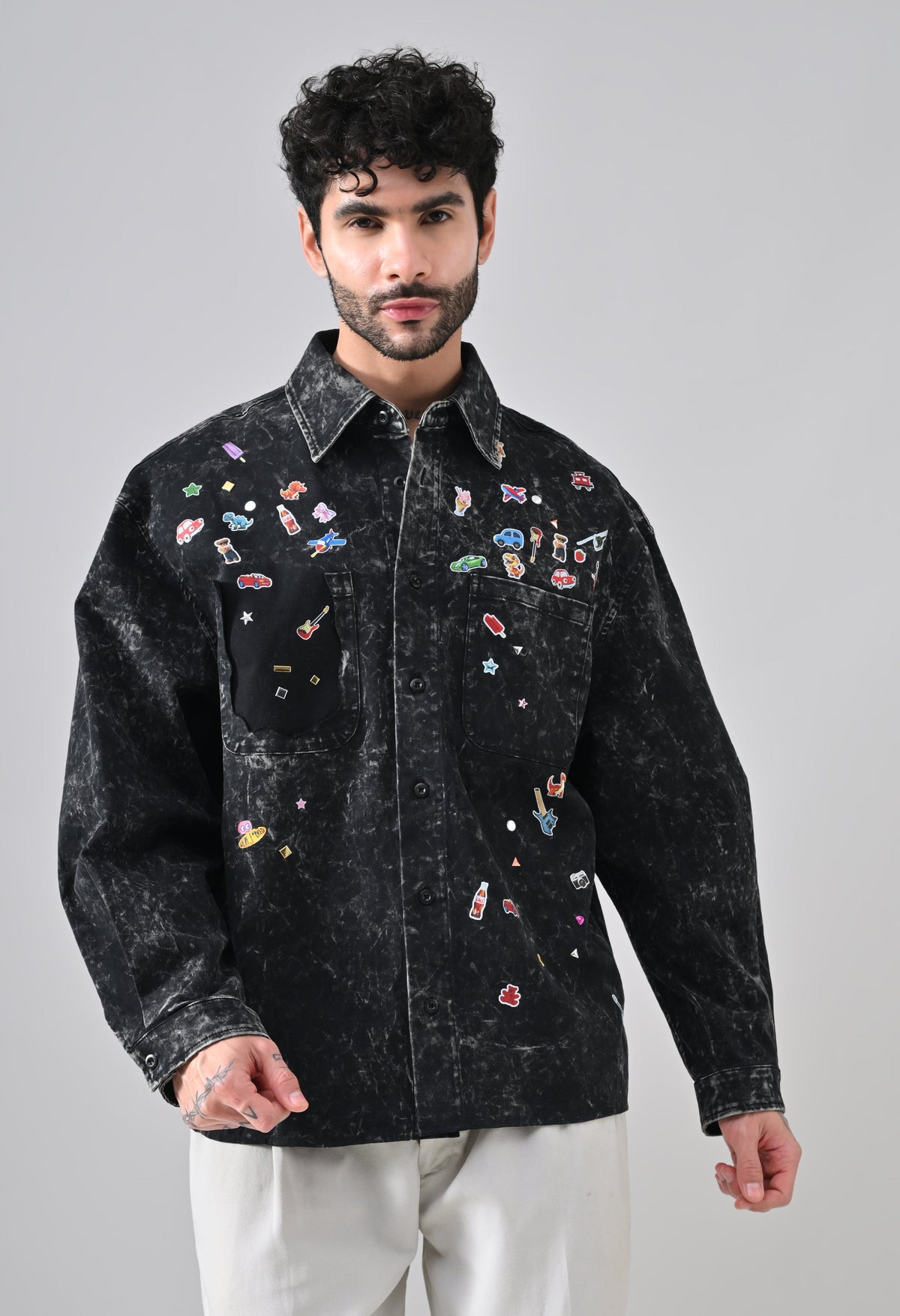 Pixel Pop Denim Shirt