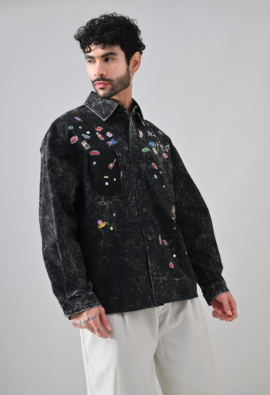Pixel Pop Denim Shirt, photo 2