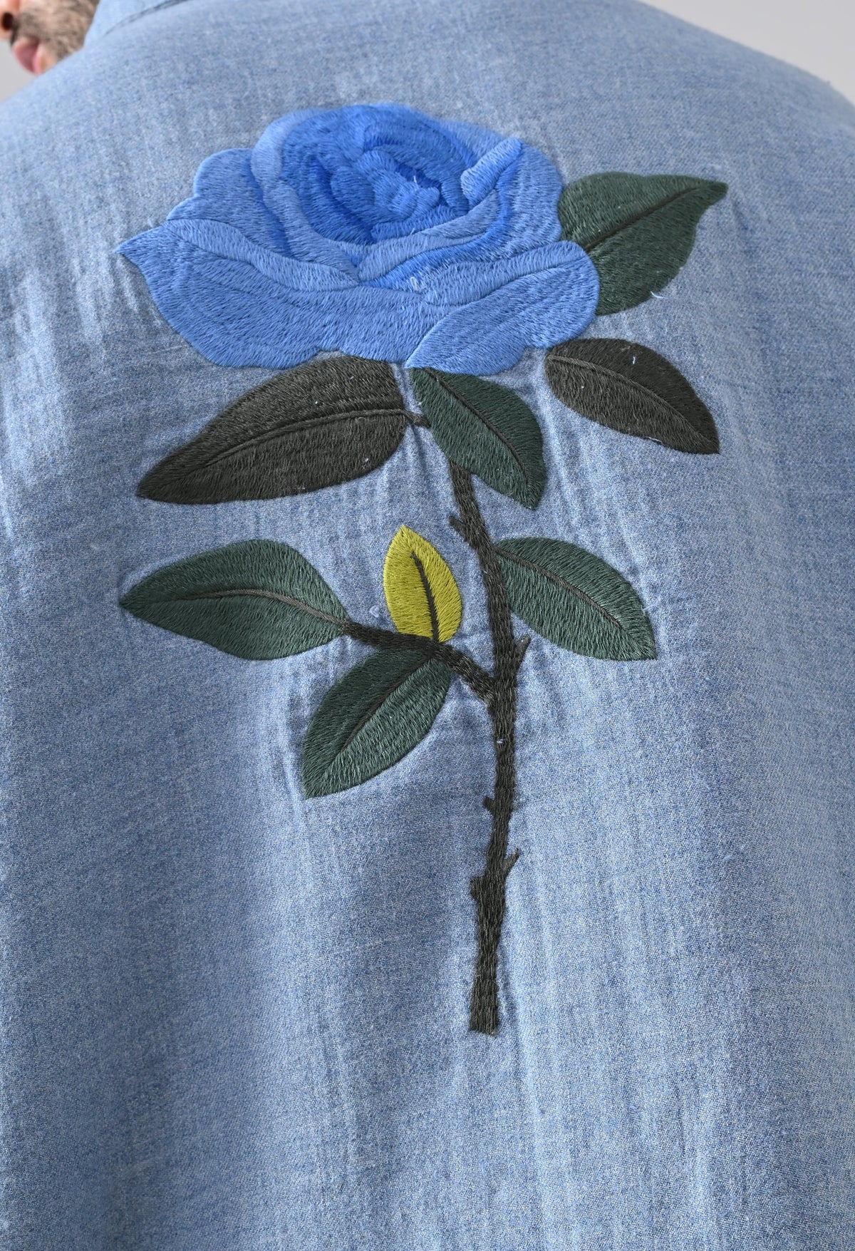 Indigo Rose Shirt [OVERSIZED FIT]