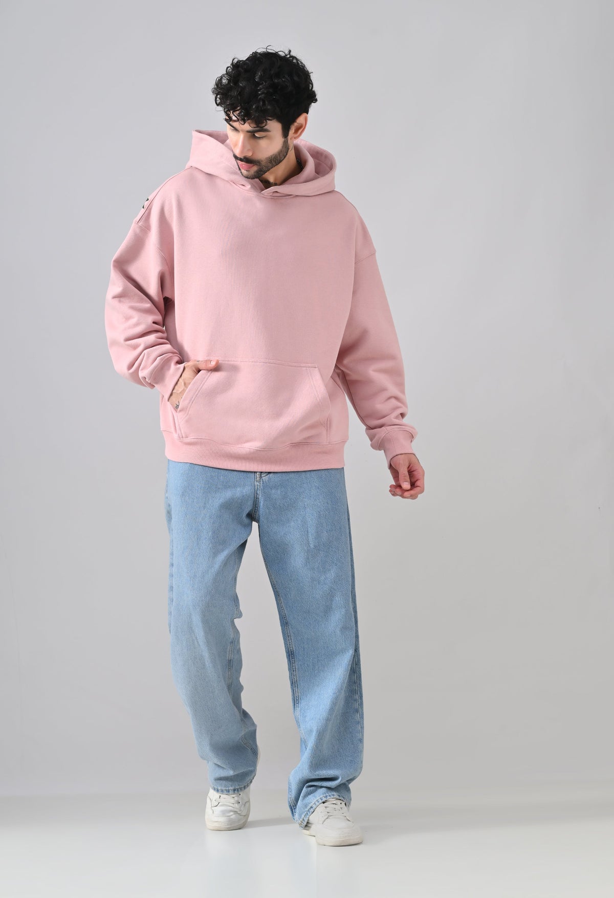 Pom Drip Hoodie Pink