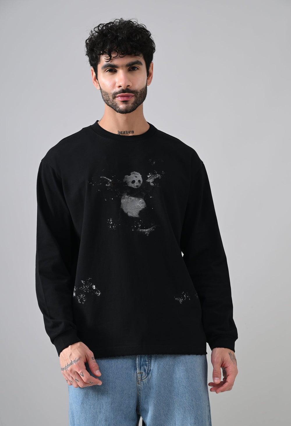 Inglorious Panda Longsleeve T-shirt White