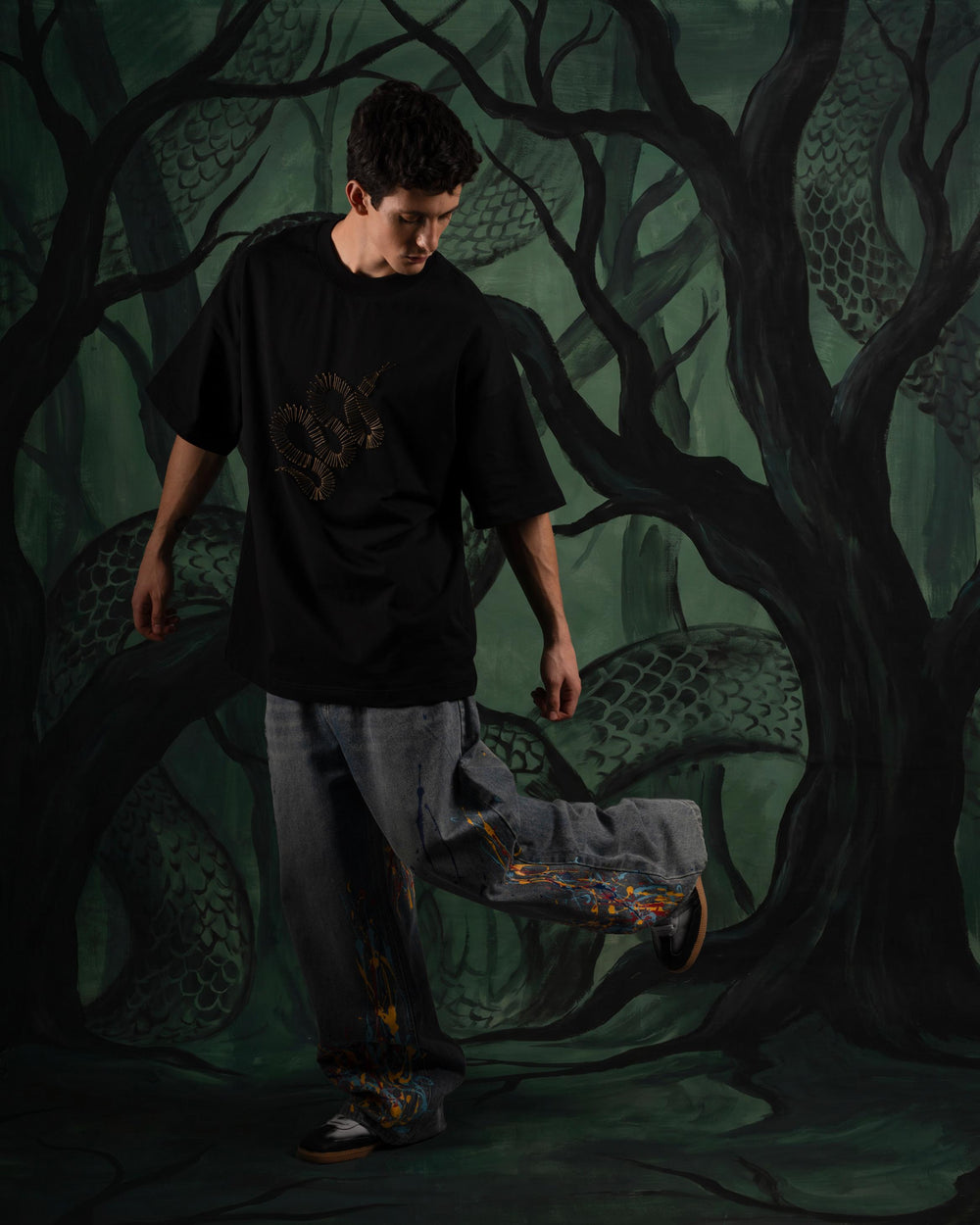 Steel Serpent Tshirt- Midnight Venom