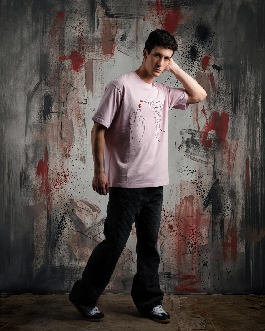 "The Gesture" T-Shirt -Pink Static, photo 5