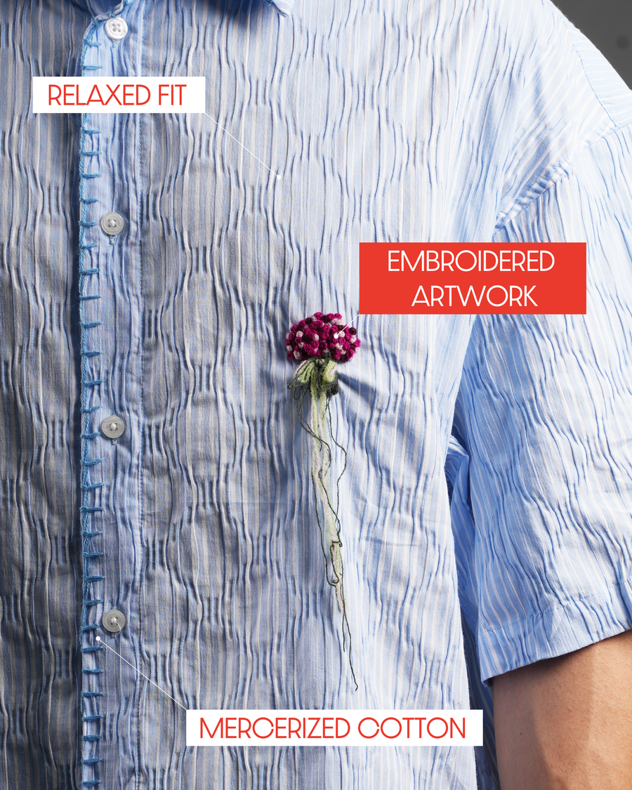 Forbidden Flower Shirt-Rosemist Blue [OVERSIZED FIT], photo 2