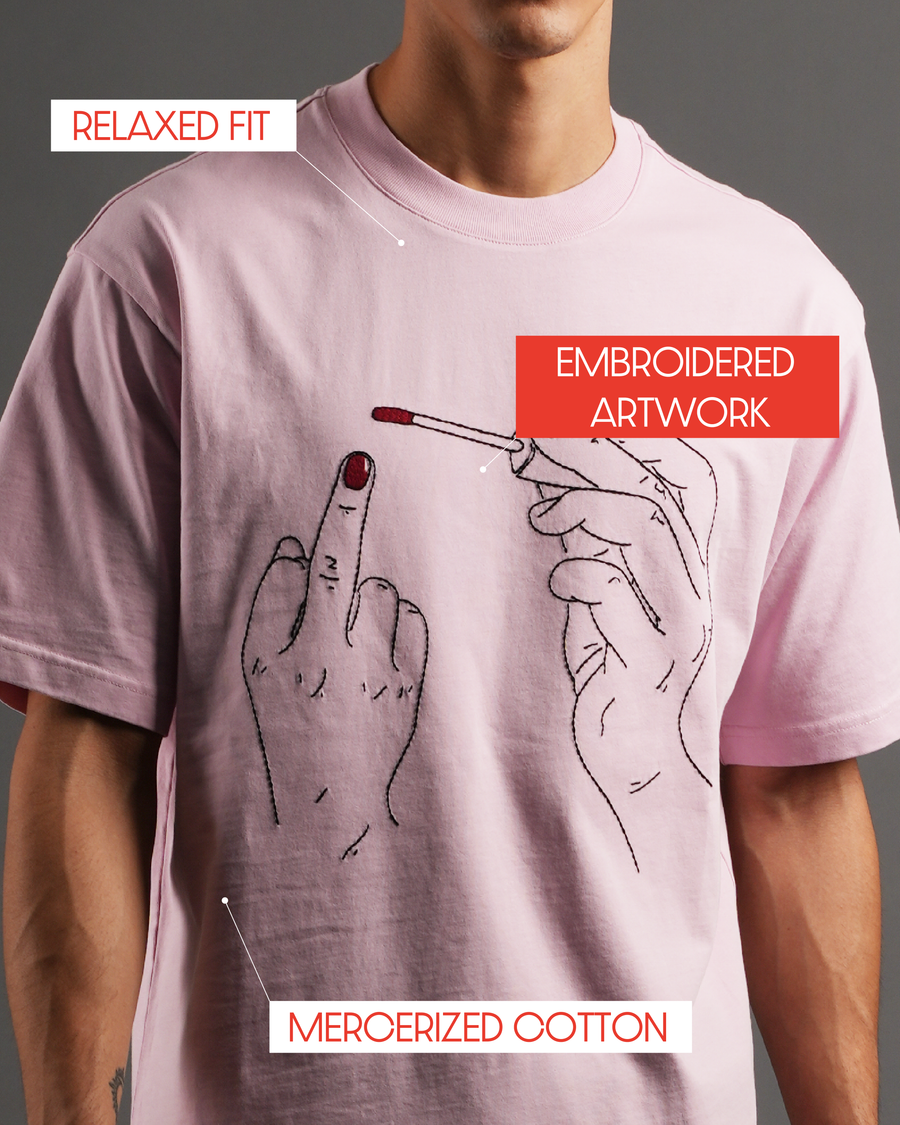 "The Gesture" T-Shirt -Pink Static, photo 2