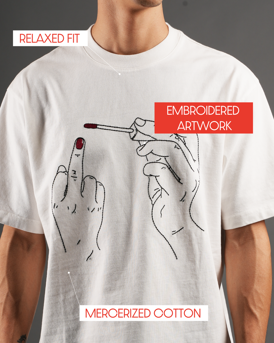 "The Gesture" T-Shirt -Raw White, photo 2